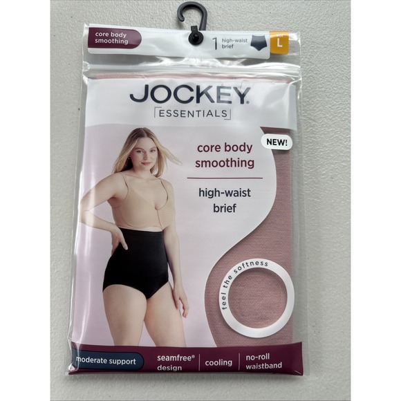 Jockey Essentials Large Core Body‎ Smoothing HIGH WAIST Briefs Rose Pink - Picture 1 of 2